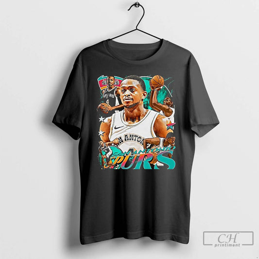 Premium San Antonio Spurs Deaaron Fox Signature Graphic 1 Sided T Shirts