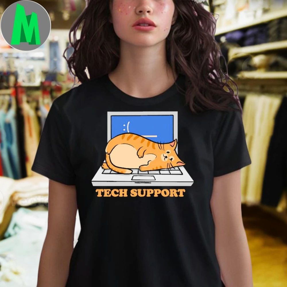 Tech Support Cat Shirt