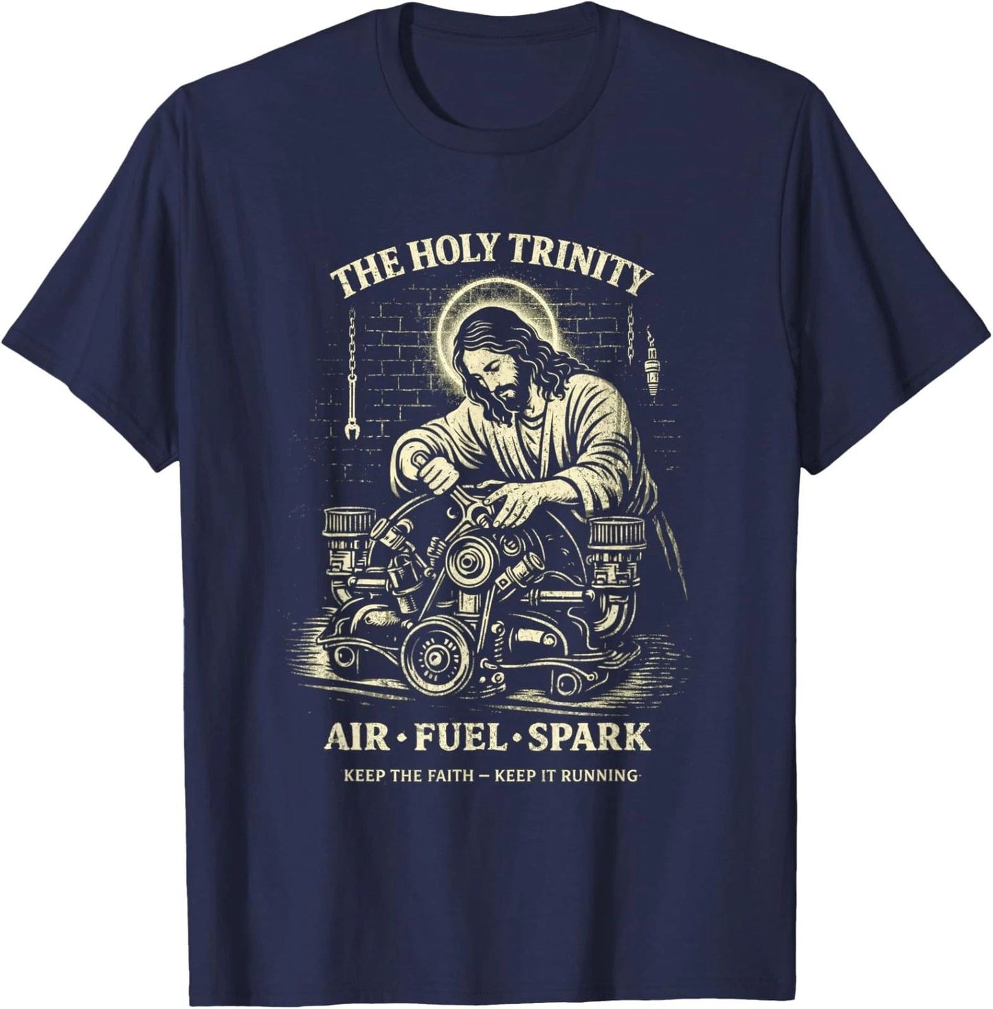 Holy Trinity Air Spark Keep The Faith Keep It Running Unisex T-Shirt