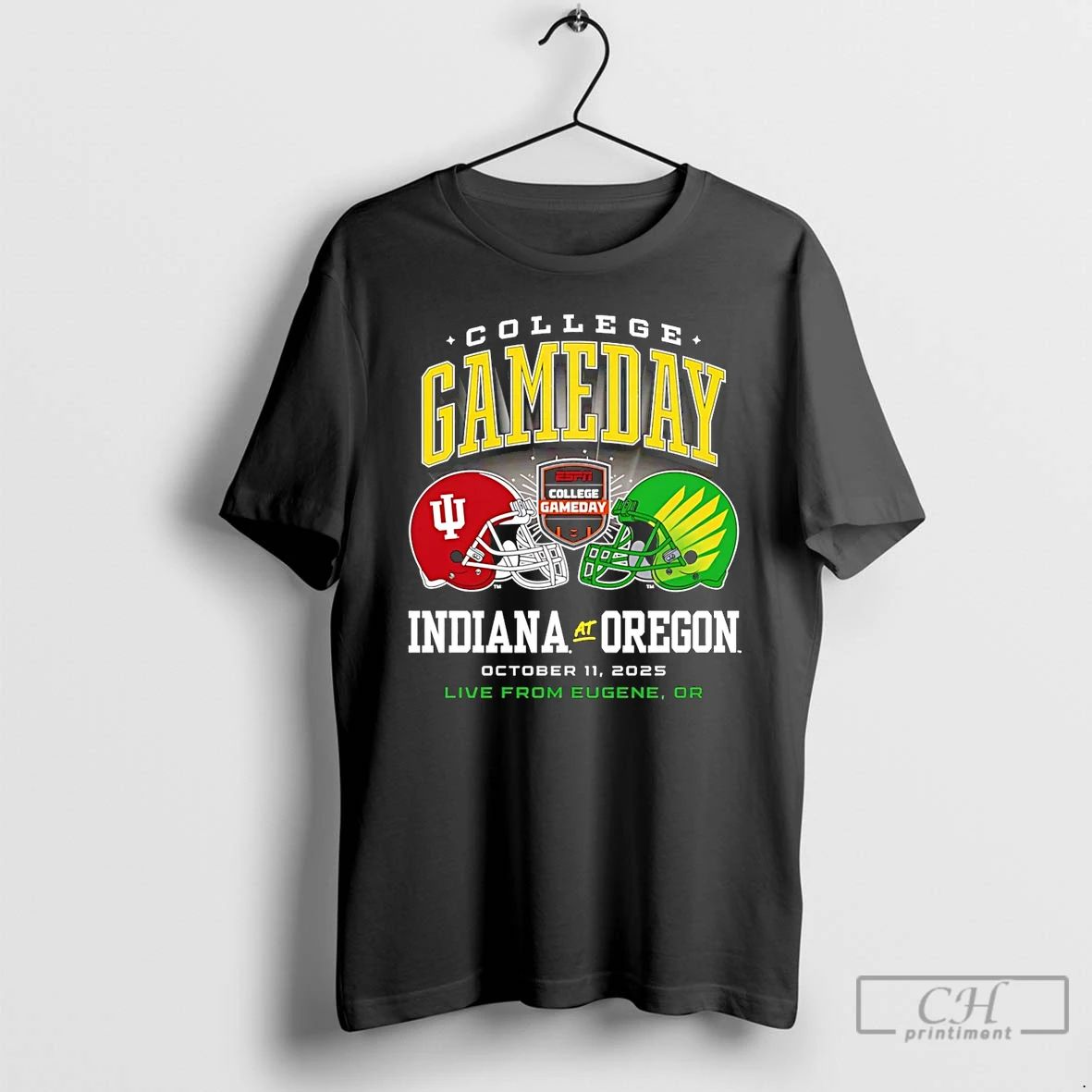 Premium Indiana Vs Oregon 2025 College Gameday Live From Eugene T Shirts