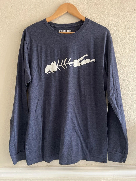 Carleton LI Fish Long Sleeve Blue Men’s Size Large Sporty Casual Surf Beach