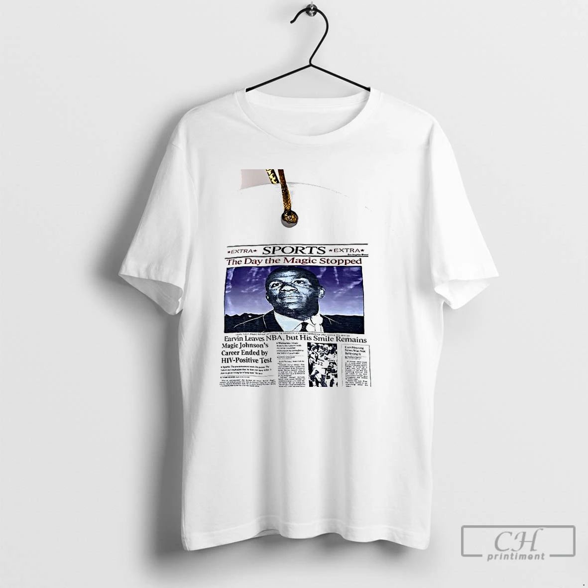 Classic Magic Johnson Sports The Day The Magic Stopped Two Sided Mugs And T Shirts