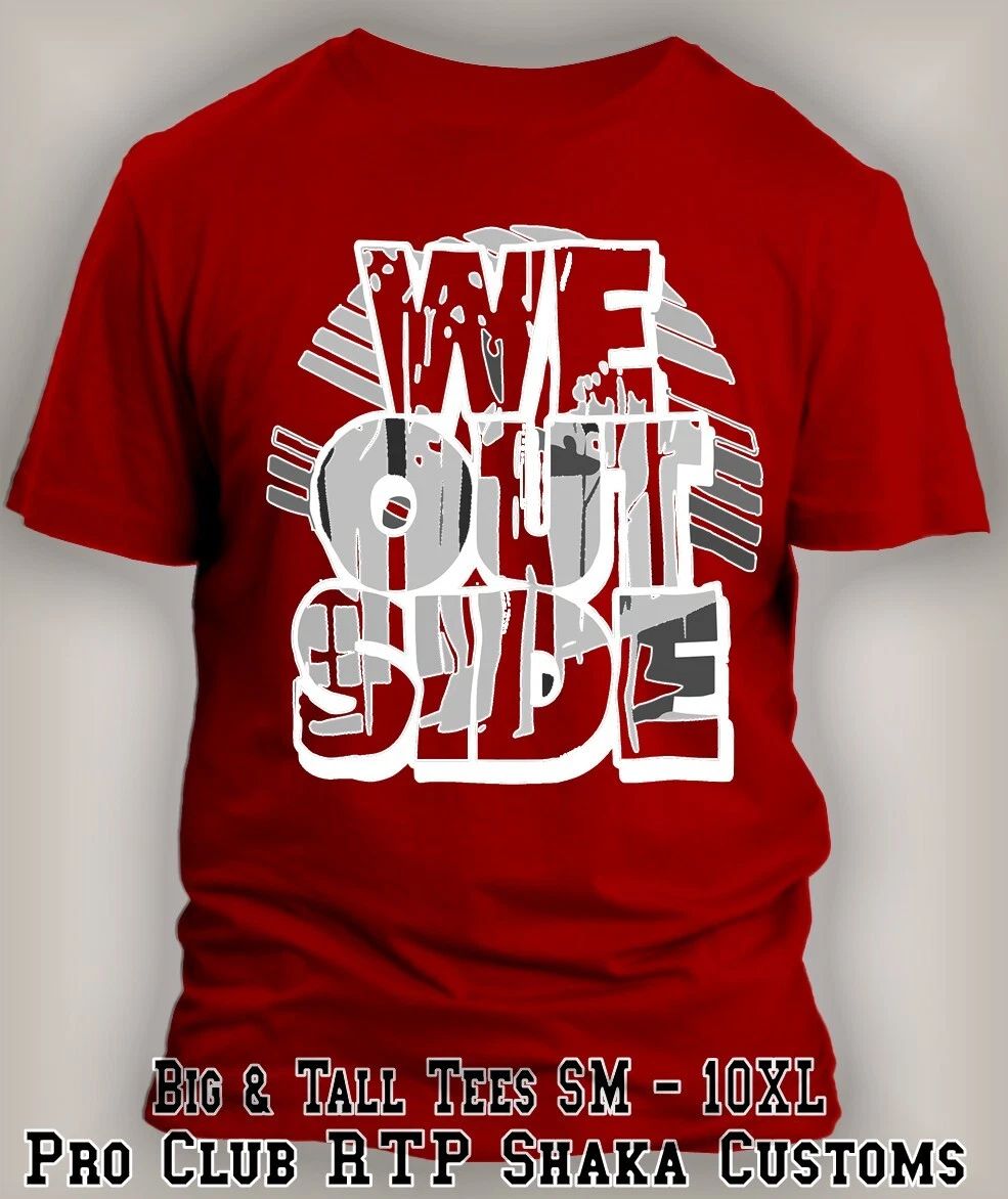 We Ouside Abstract Tee Royal Blue Shirt Streetwear Hip Hop Graphic Big Tall Sm