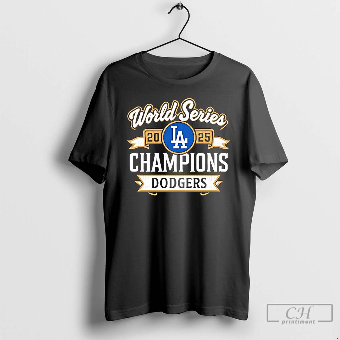 Premium La Dodgers As 2025 World Series Champions Central Logo T Shirts