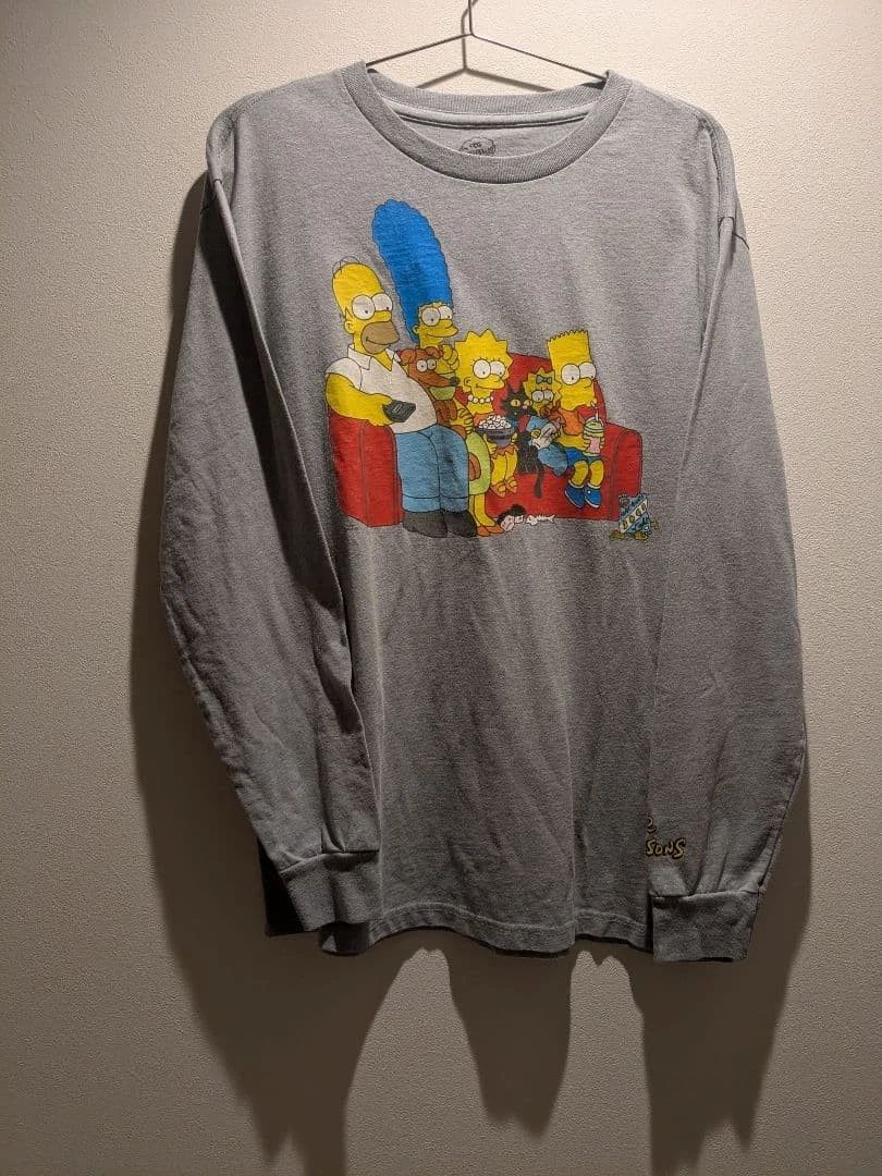 Simpsons Long Sleeve Gray Long T