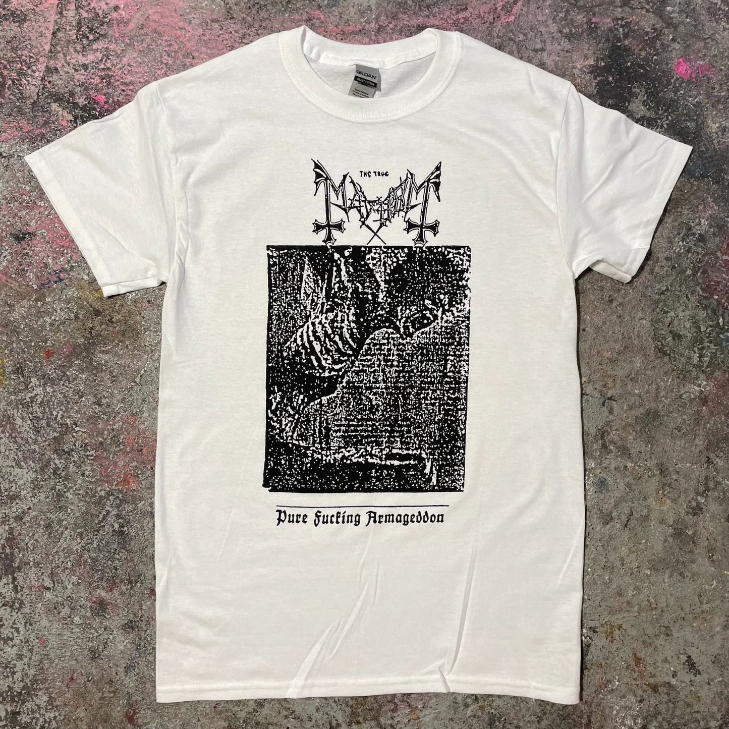Mayhem "Pure F*cking Armageddon" Band T-Shirt S-2X Unisex (Screen Printed)