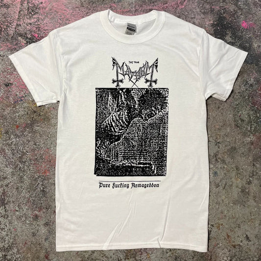 Mayhem "Pure F*cking Armageddon" Band T-Shirt S-2X Unisex (Screen Printed)