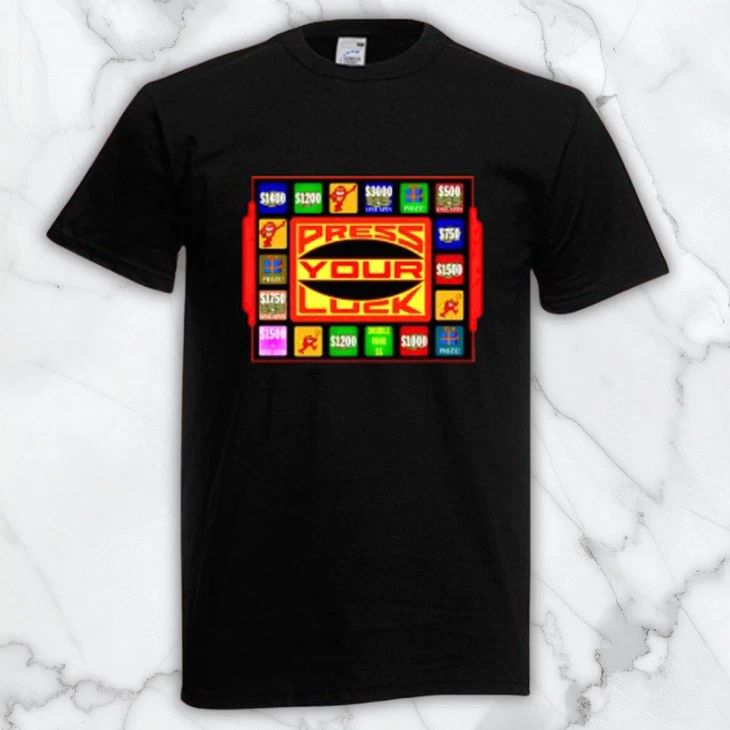 Press Your Luck Game Show Men's Black Graphic T Shirt