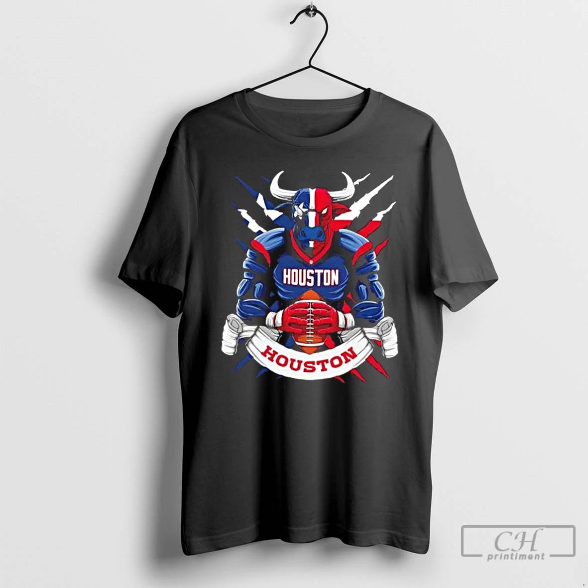 Classic Houston Texans War Football Mascot T Shirts