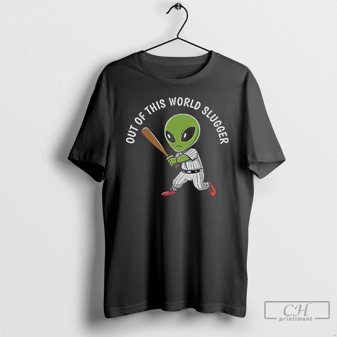 Classic Yankees Baseball Alien Out Of This World Slugger T Shirts