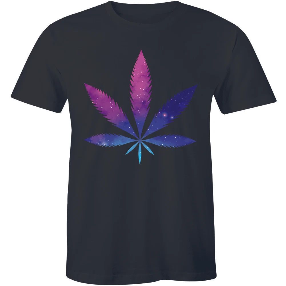 3D Galaxy Weeds Stoner - Natural Marijuana Leaf Shirt Men's T-shirt Gift Tee