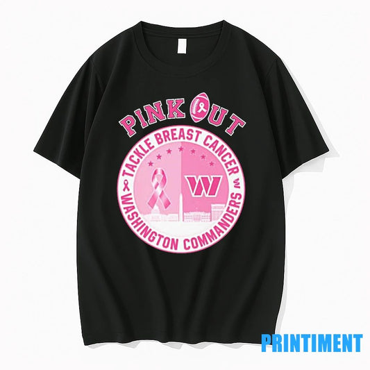 Pink Out Tackle Breast Cancer Washington Commanders Skyline Tshirts Sweater