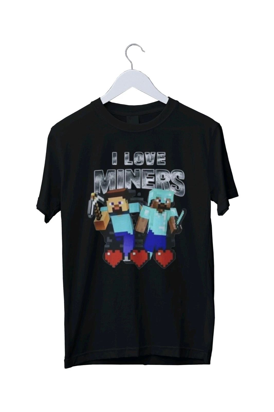 I Love Miners Print T Shirt Graphic Print Mens Unisex T-Shirt S M L XL 2 3 4 XL