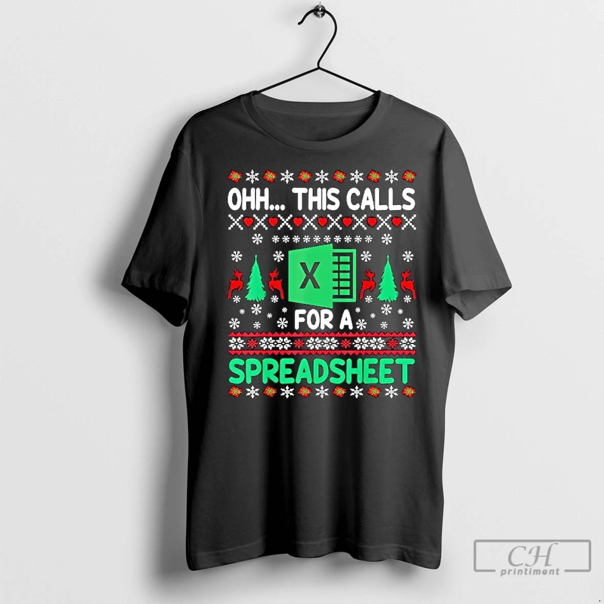 Premium Oh This Calls For A Spreadsheet Christmas Excel Ugly