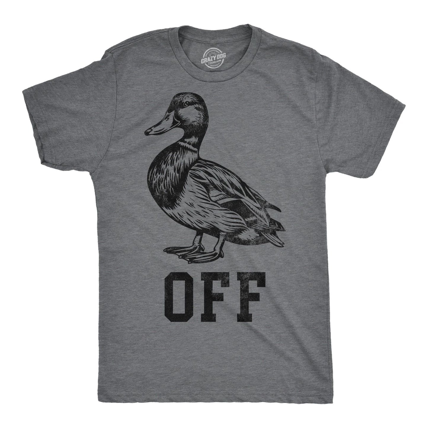 Mens Funny T Shirts Duck Off Sarcastic Graphic Novelty Tee for Men