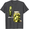 Funny Pickle Surprise A Cucumber And A Jar Of Sliced Pickles T-Shirt