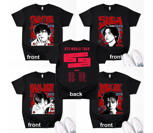 Limited BTS Boy Group Member T-Shirt, BTS Concert Tee, Fan Gift