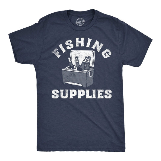 Mens Funny T Shirts Fishing Supplies Sarcastic Drinking Graphic Tee for Men