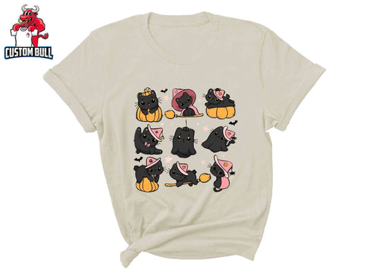 Black Cats Halloween Shirt, Cute Ghost Cat Shirt, Ghost Cat Halloween
