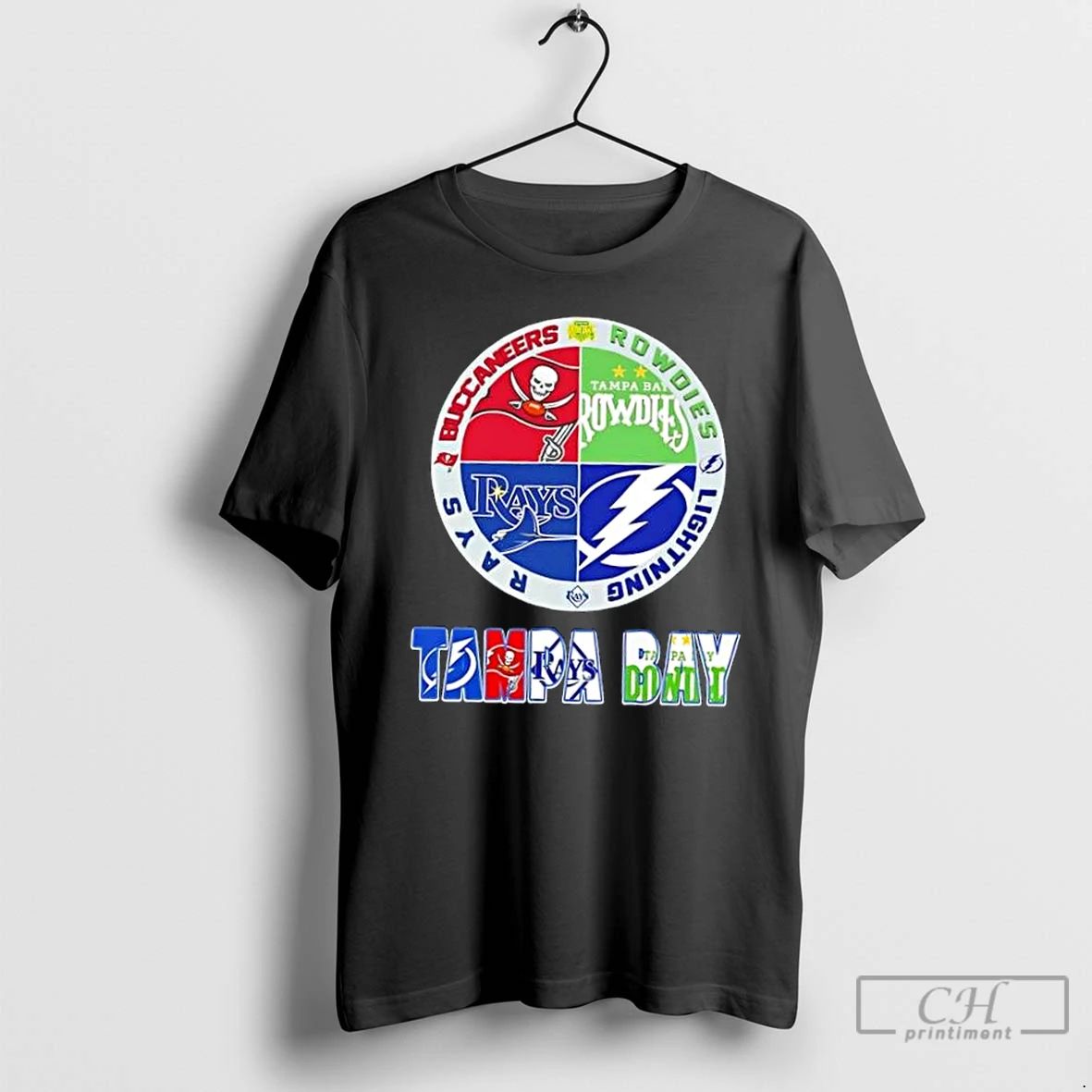 Classic Tampa Bay Sports Buccaneers Rowdies Lightning Rays Logos T Shirts