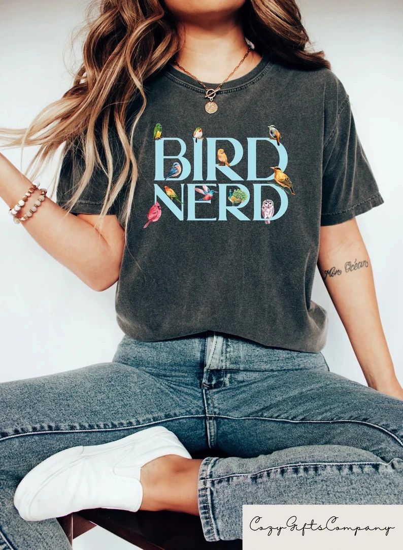 Bird Nerd Bird Lover Funny Animal Comfort Tee Gift
