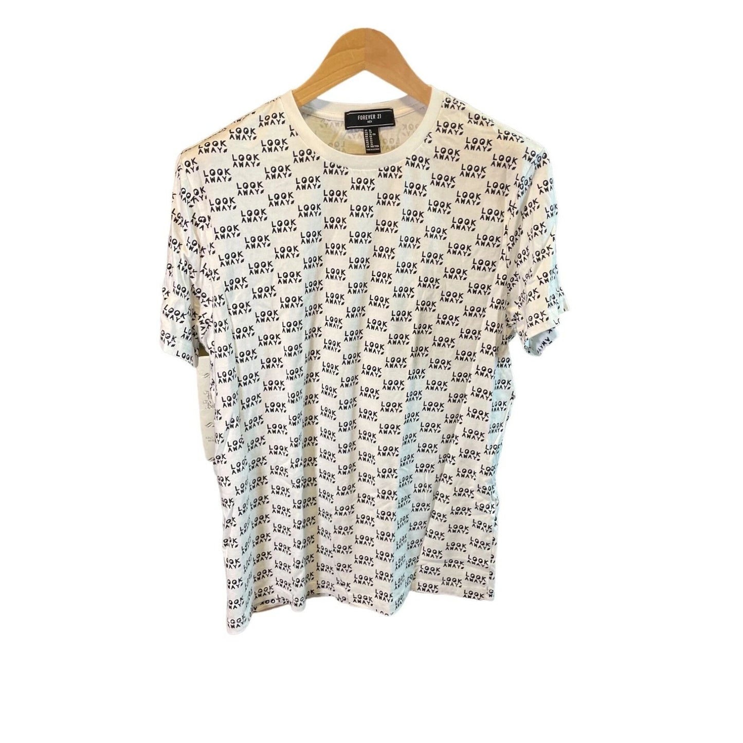 Forever 21 Mens Crew Neck Look Away T Shirt Sz XL