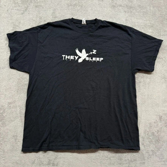 They Sleep T Shirt Mens Black 2XL Custom Graphic XXL T-Shirt Streetwear Rap
