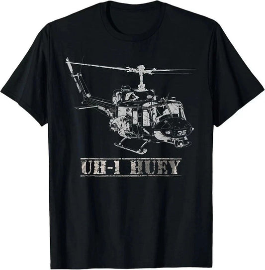 UH-1 Huey Helicopter T-Shirt � Vietnam War Military Aviation Pilot Tee