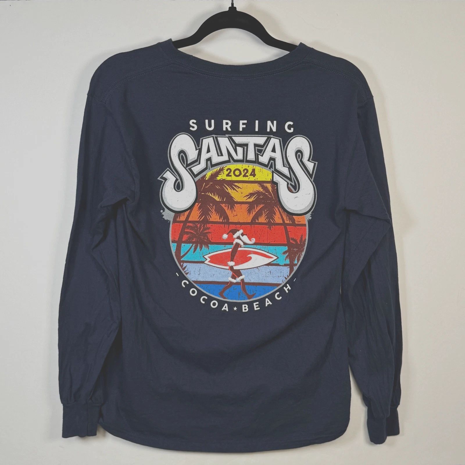 Brand New Ron Jon Surf Shop Men's Navy Blue Small Cotton Long Sleeve T-Shirt
