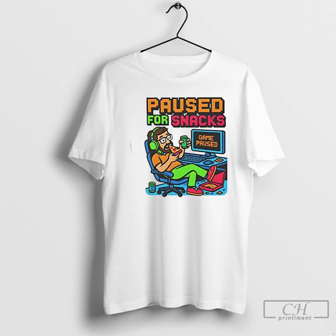 Classic Paused For Snacks Game Paused T Shirts