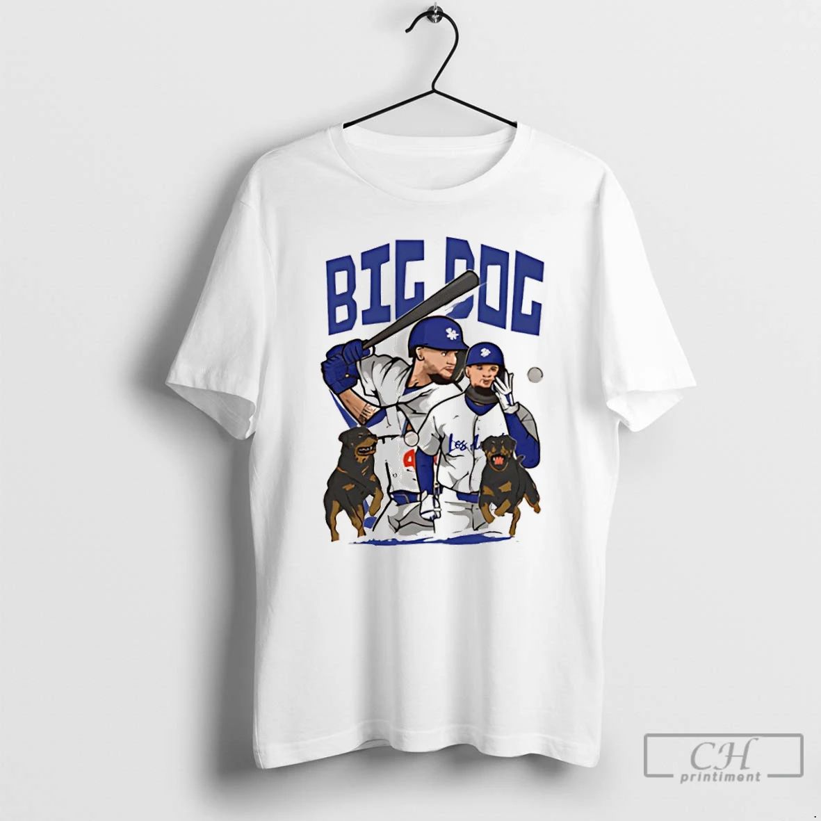 Classic Los Angeles Dodgers The Big Dog Baseball T Shirts