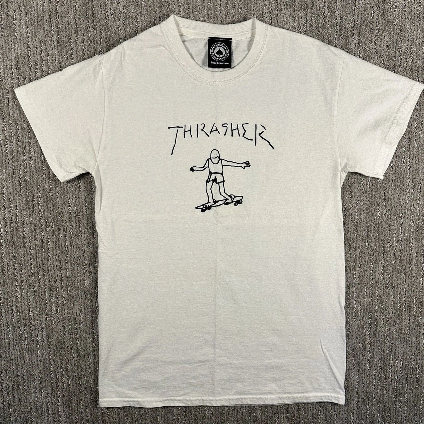Thrasher Skateboarding Small Gonz Graphic Print Rap Y2K Baggy Relaxed T Shirt