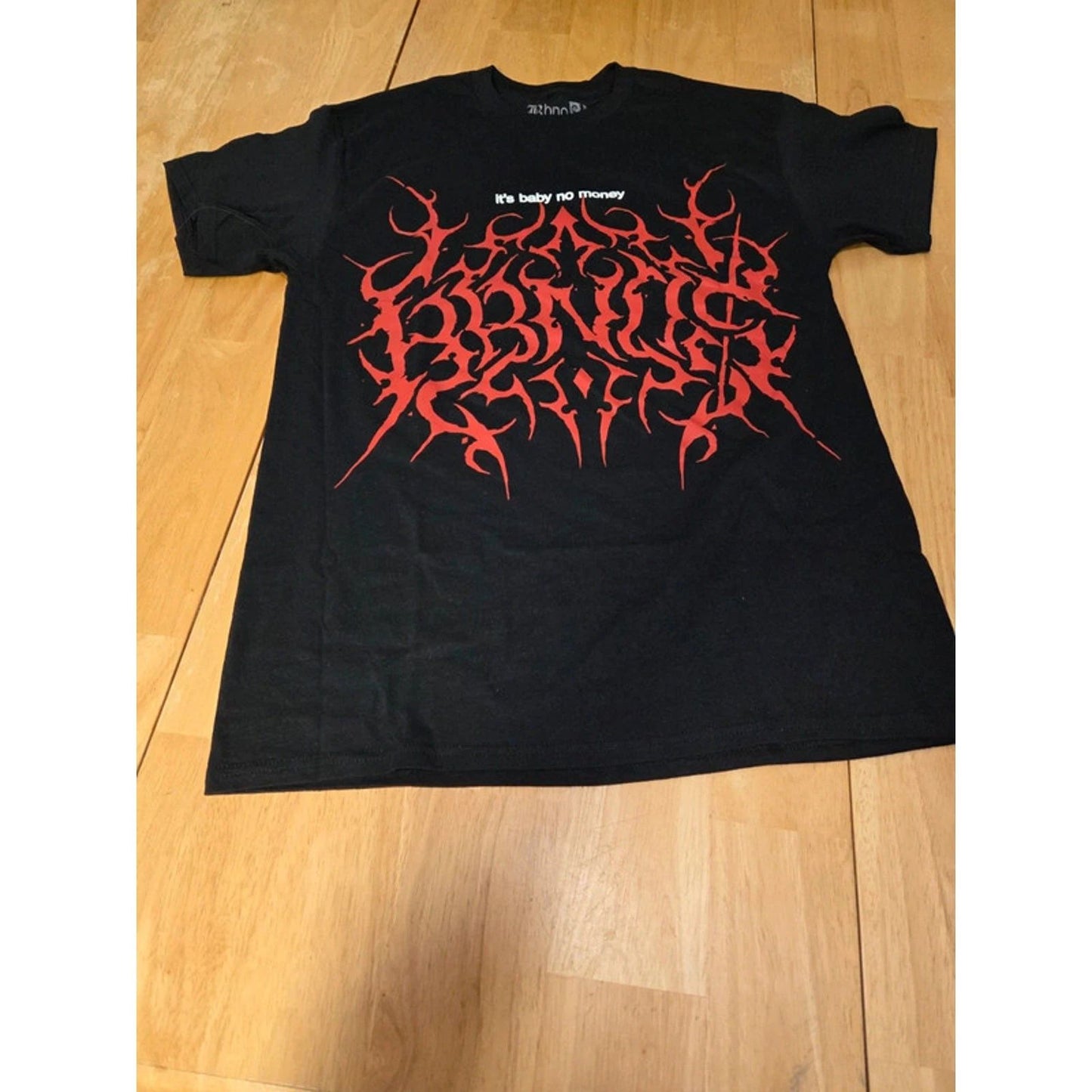 bbno$ Baby No Money Black Graphic tee Red Logo Shirt Medium Cotton Rap Hip Hop
