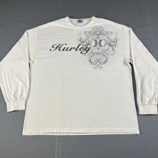 Vintage Hurley Surf Y2K Cali White Large Long Sleeve VTG T-Shirt XL