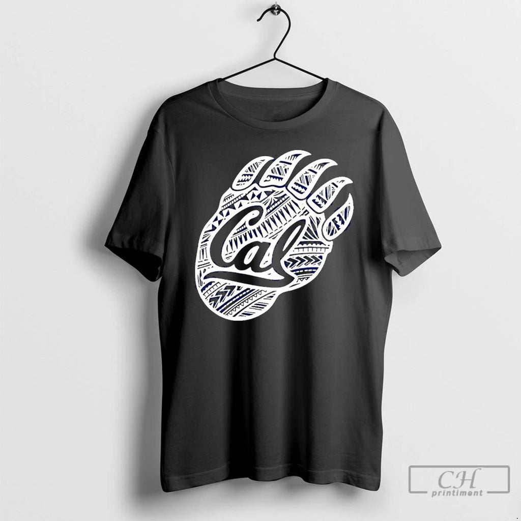 Classic Jaron Keawe Sagapolutele Wearing Cal Bear Paws Logo T Shirts