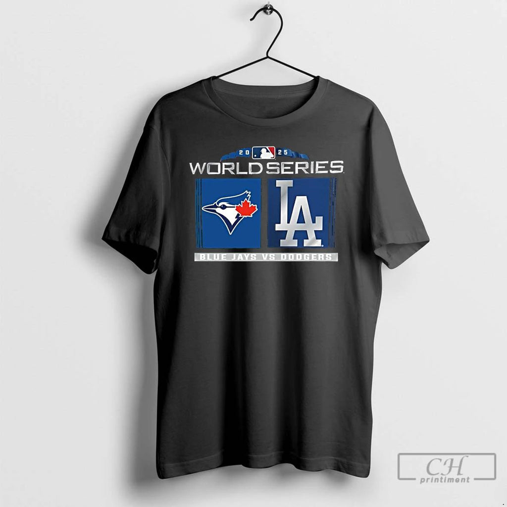 Classic Toronto Blue Jays Vs Los Angeles Dodgers 2025 World Series Matchup Zone T Shirts