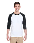 Gildan Adult Heavy Cotton Three-Quarter Raglan Sleeve Stylish Plain T Shirt G570