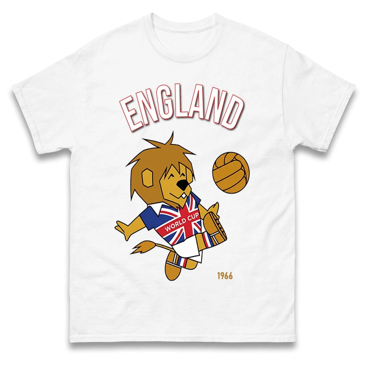 World Cup Willie England 1966 T Shirt, England World Cup Winners 1966 Tee Shirt