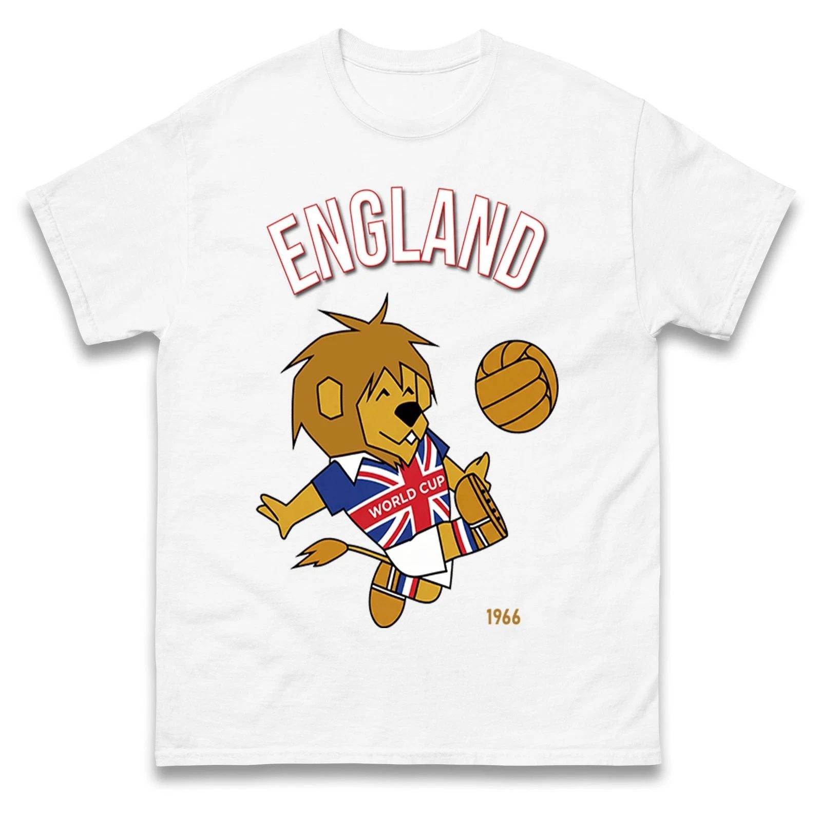 World Cup Willie England 1966 T Shirt, England World Cup Winners 1966 Tee Shirt