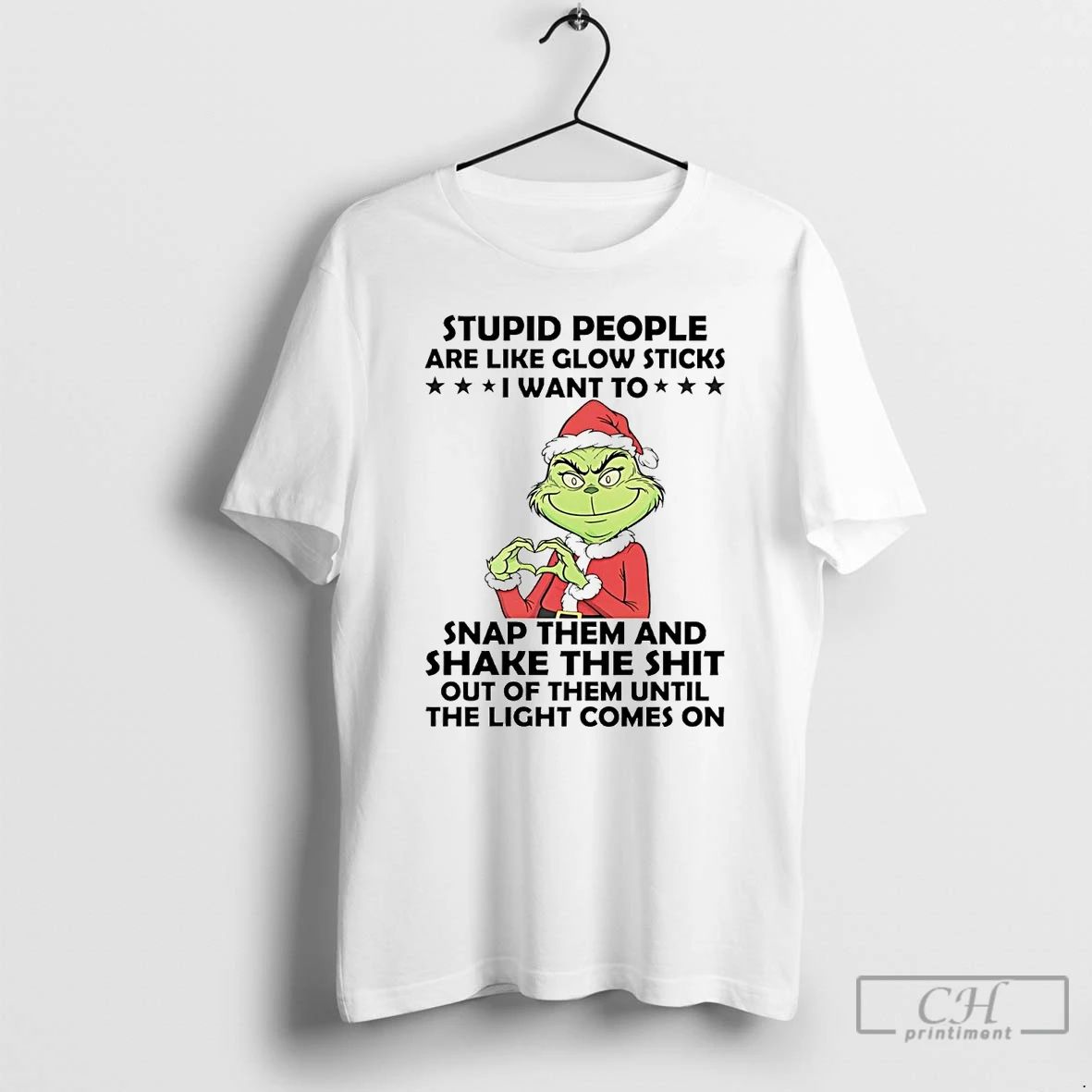 Classic Grinch Stupid People Are Like Glow Sticks Christmas T Shirts