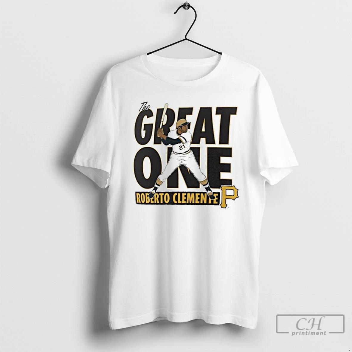 Premium Roberto Clemente Pittsburgh Pirates The Great One Player T Shirts
