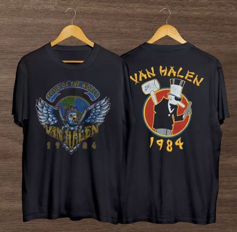 Van Halen Tour of the World 1984 T-Shirt Classic Rock Concert Tee