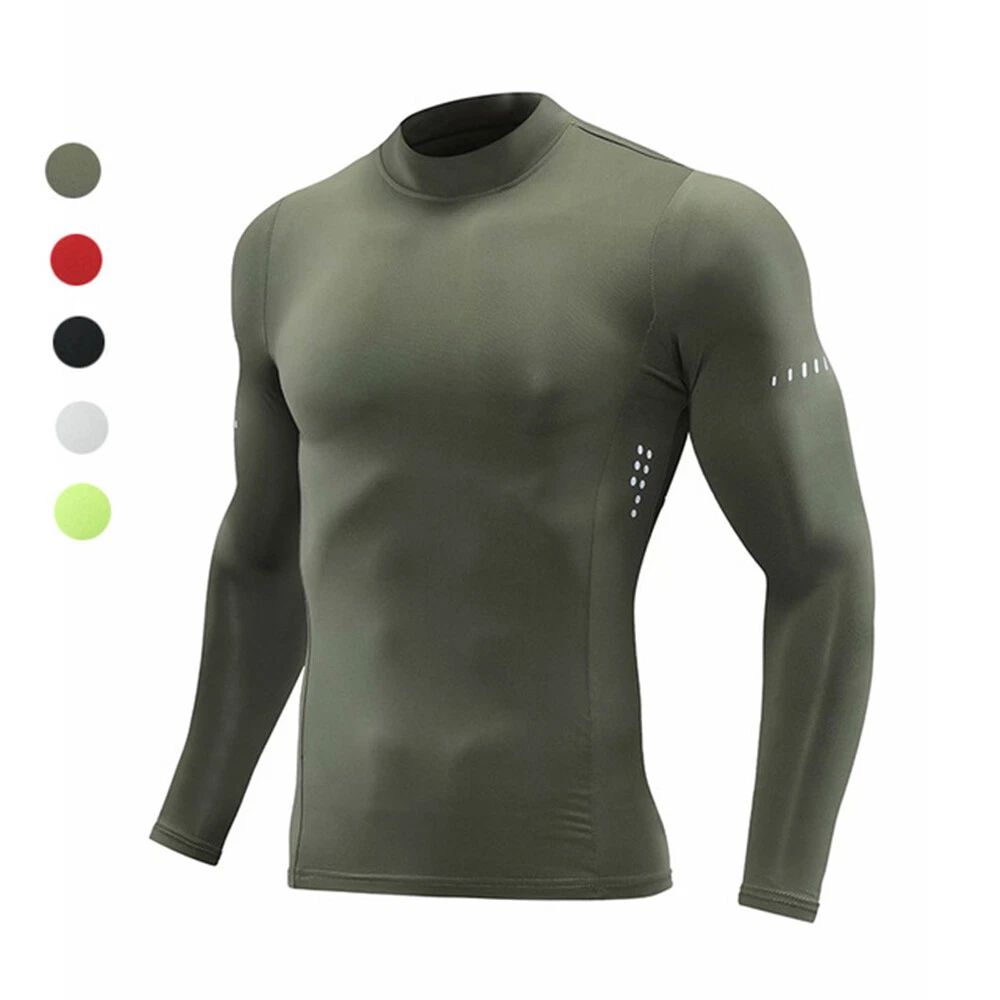 Men's Long-Sleeve Compression Shirt Base-Layer Athletic Workout Sports T-Shirt