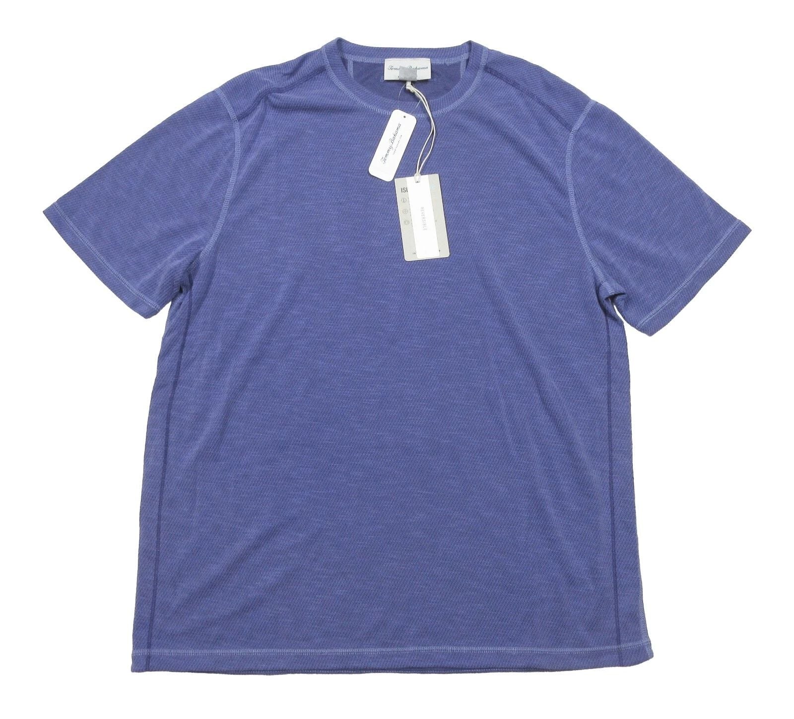 Tommy Bahama Men's Sapphire Night Blue-Purple Flip Sky Textured Reversible Shirt