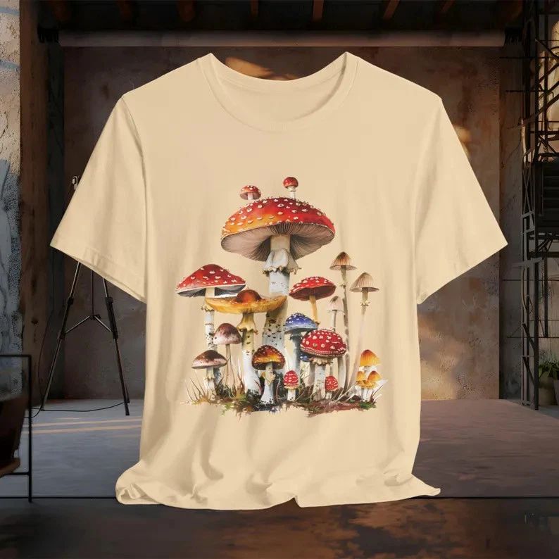Whimsical Mushroom Boho Comfort Tee