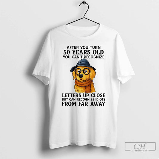 Premium Golden Retriever After You Turn 50 Years Old T Shirts