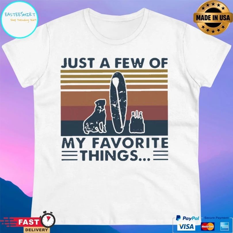Dog Surfing Just A Few Of My Favorite Things Vintage T-shirt