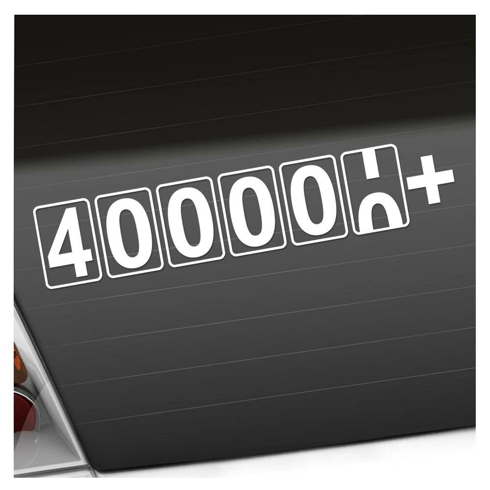 IV00000+ km odometer decal sticker 25 colors neon matte