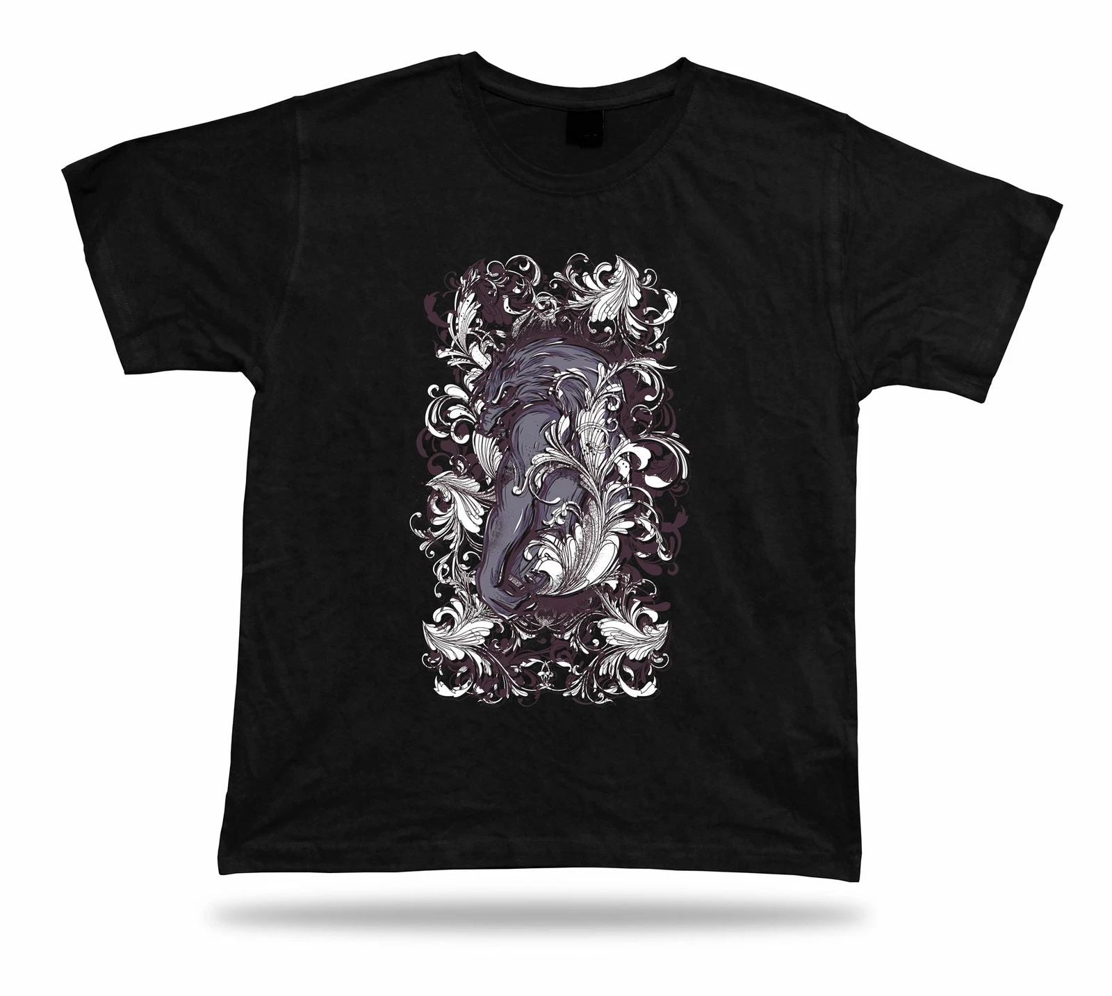 Werewolf Monster Floral design dark stylish vector birthday gift apparel tee