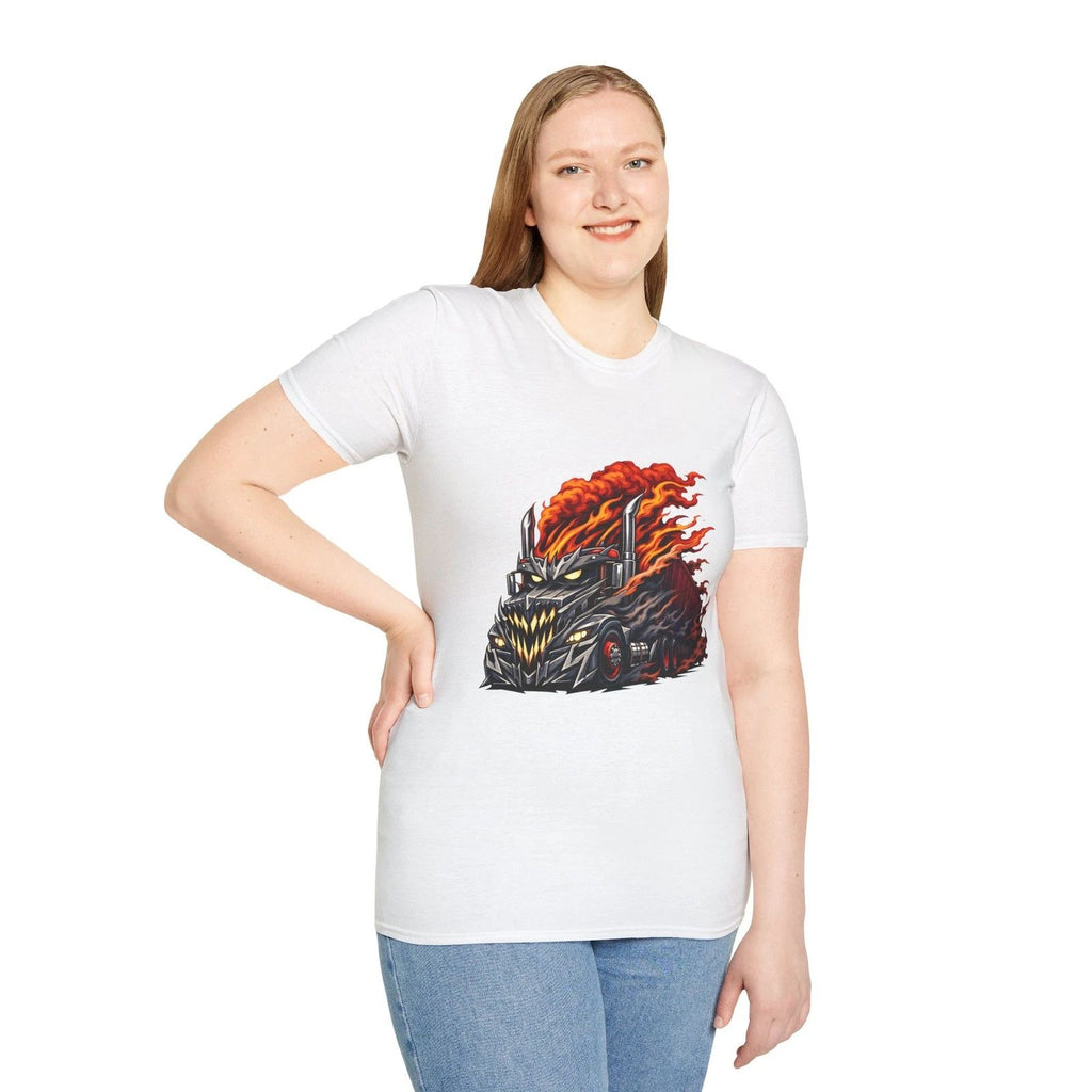Diesel Ghost Truck Phantom Hauler Fantasy Rig Monster Unisex Softstyle T-Shirt